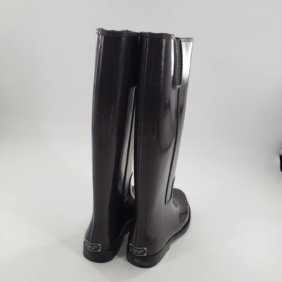 Michael Kors dark purple Rain Boots, sz 10 EUC - Picture 4 of 8
